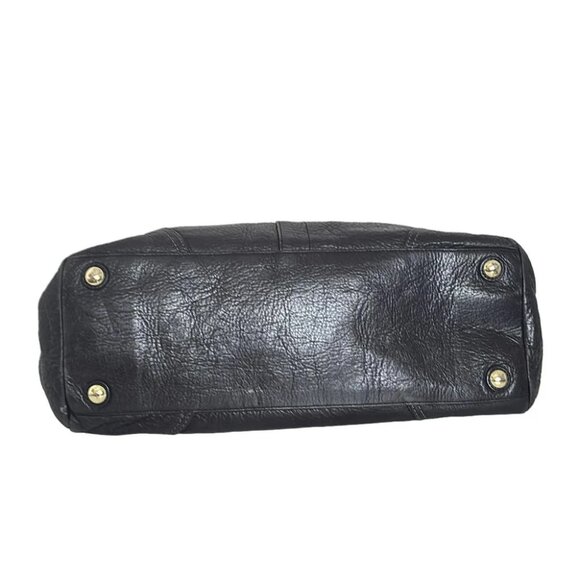 Auth COACH Hampton Leather Satchel F12444 Black Leather - Handbag - Picture 4 of 10